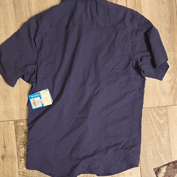 Columbia Blue Casual Button Down Shirt - Picture 3 of 4